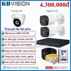 Alternative view of Trọn bộ 3 camera Kbvision