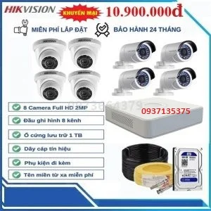 Bộ camera Hikvision 8 CAMERA giá rẻ